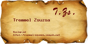 Tremmel Zsuzsa névjegykártya
